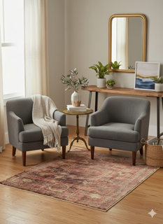 5'x5' Square Area Rug