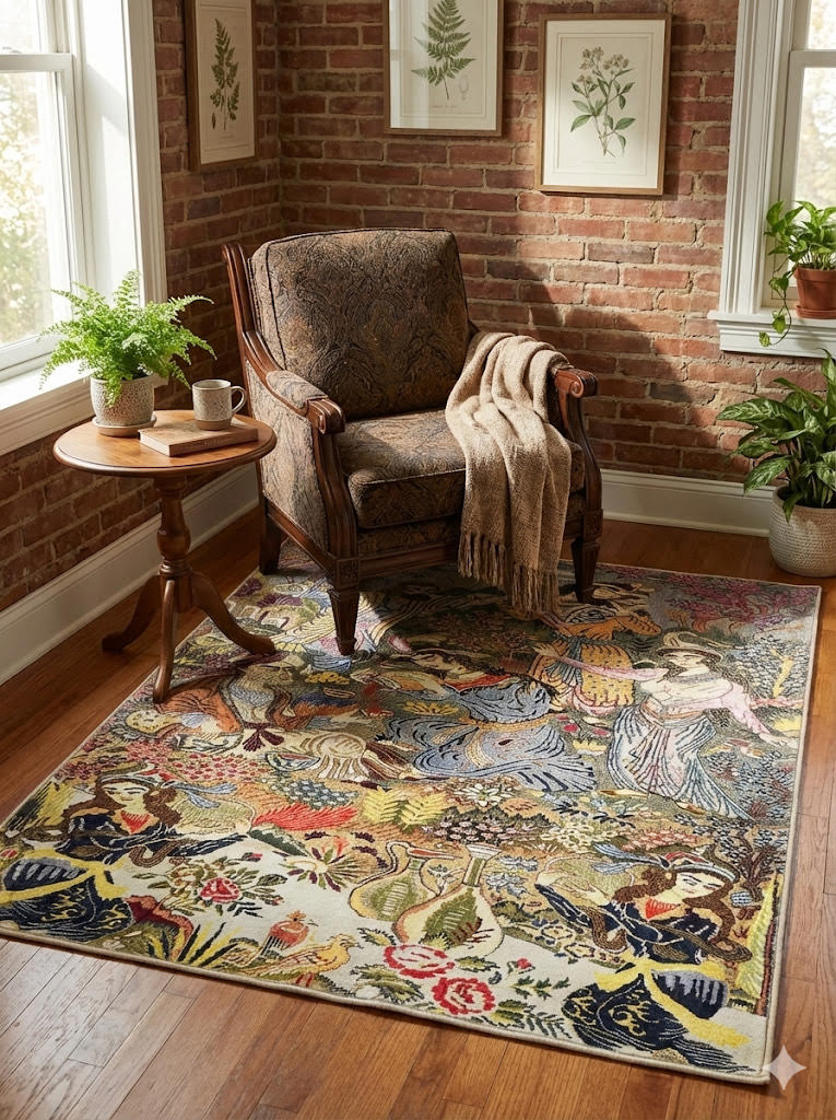 5' x 5' Square Area Rug