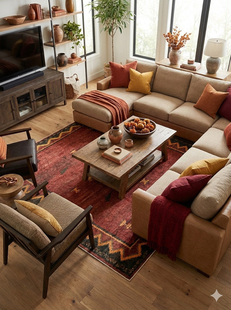 7' x 7' Square Area Rug