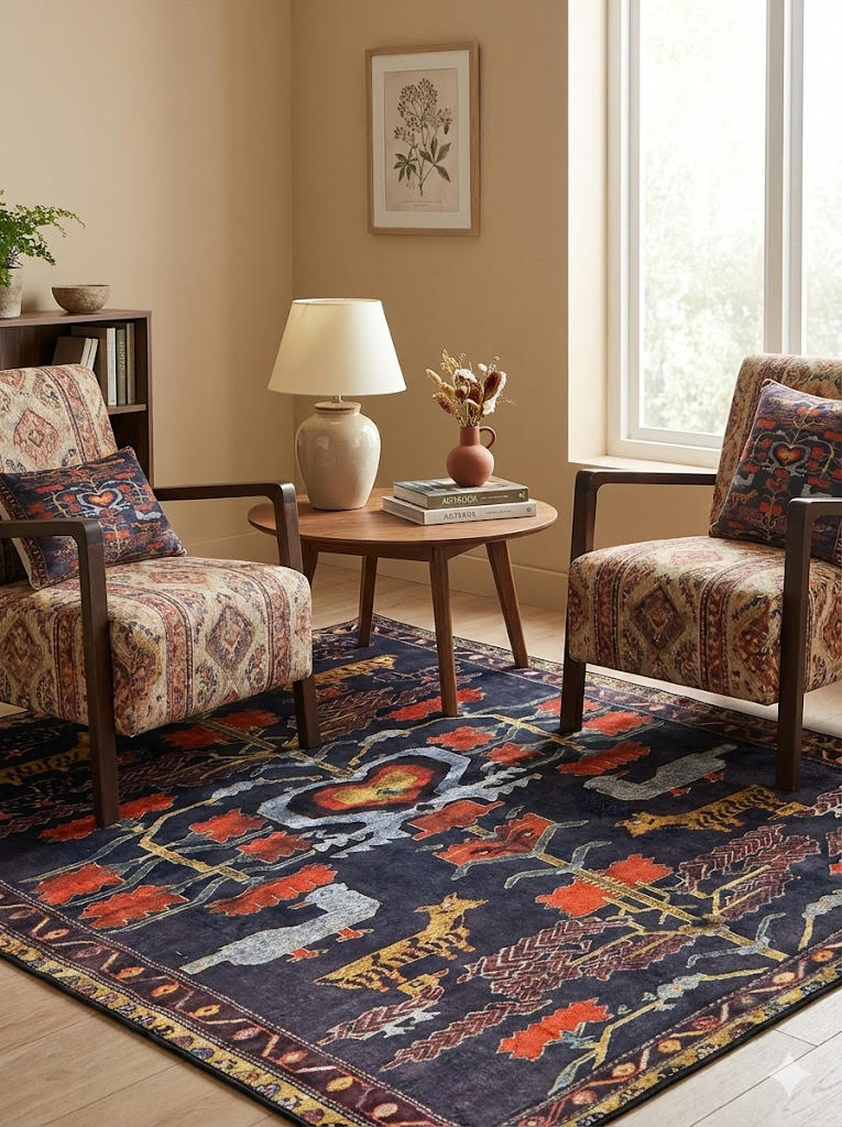 5' x 5' Square Area Rug