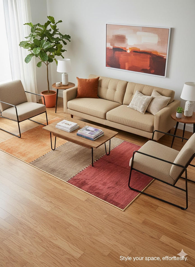 4' x 6' Color-Block Multi Color Stripe Area Rug