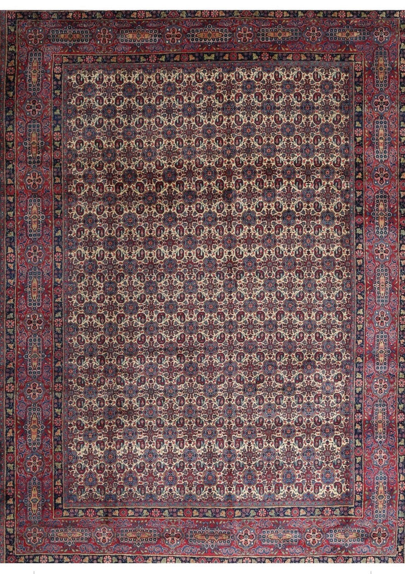 5' x 8' Deep Burgundy Warm Ivory Traditional Medallion Area Rug