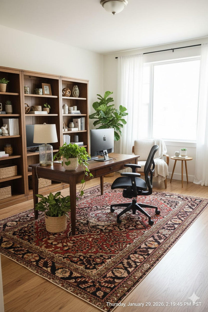 5' x 8' Rectangle Multi Color Medallion Traditional Area Rug