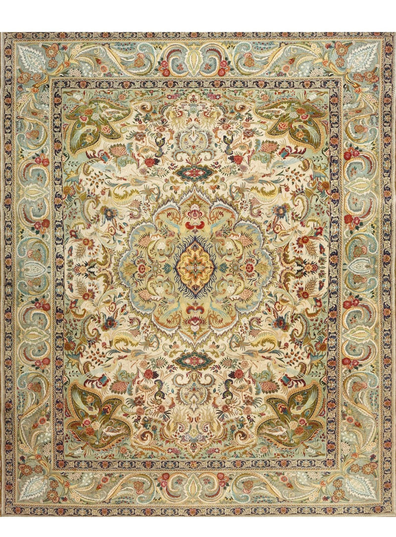 5' x 8' Multi Color Floral Medallion Traditional Area Rug