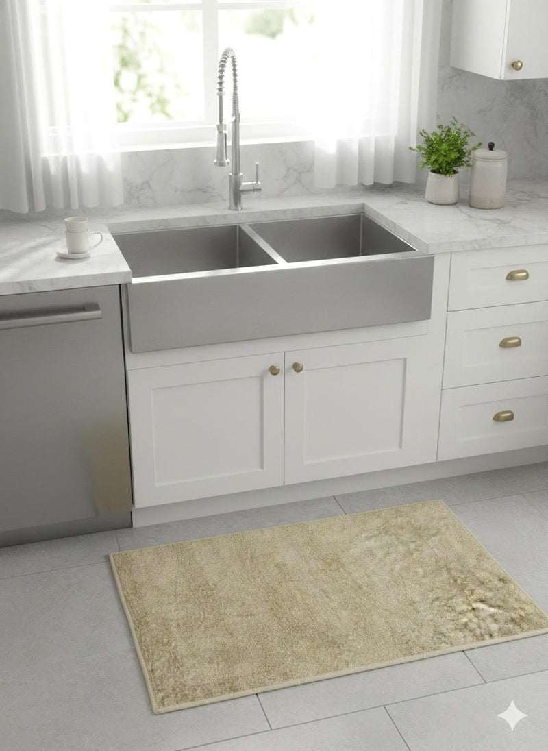 2' x 3' Rectangular Beige Ivory Light Taupe Solid Modern Area Rug