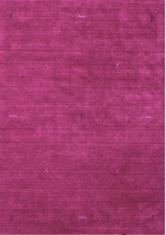 5' x 7' Rectangular Magenta Pink Soft Purple / Lavender Solid Modern Area Rug