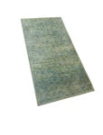 2' x 4' Rectangular Green Sage Distressed Modern Abstract Accent Rug