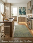 2' x 4' Rectangular Green Sage Distressed Modern Abstract Accent Rug