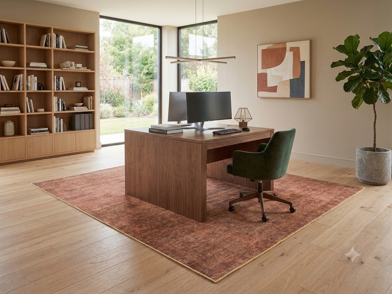 8' x 8' Square Brown Taupe Distressed Vintage Area Rug