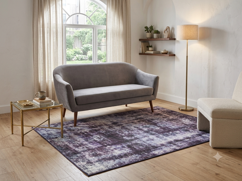 5' x 7' Purple Area Rug