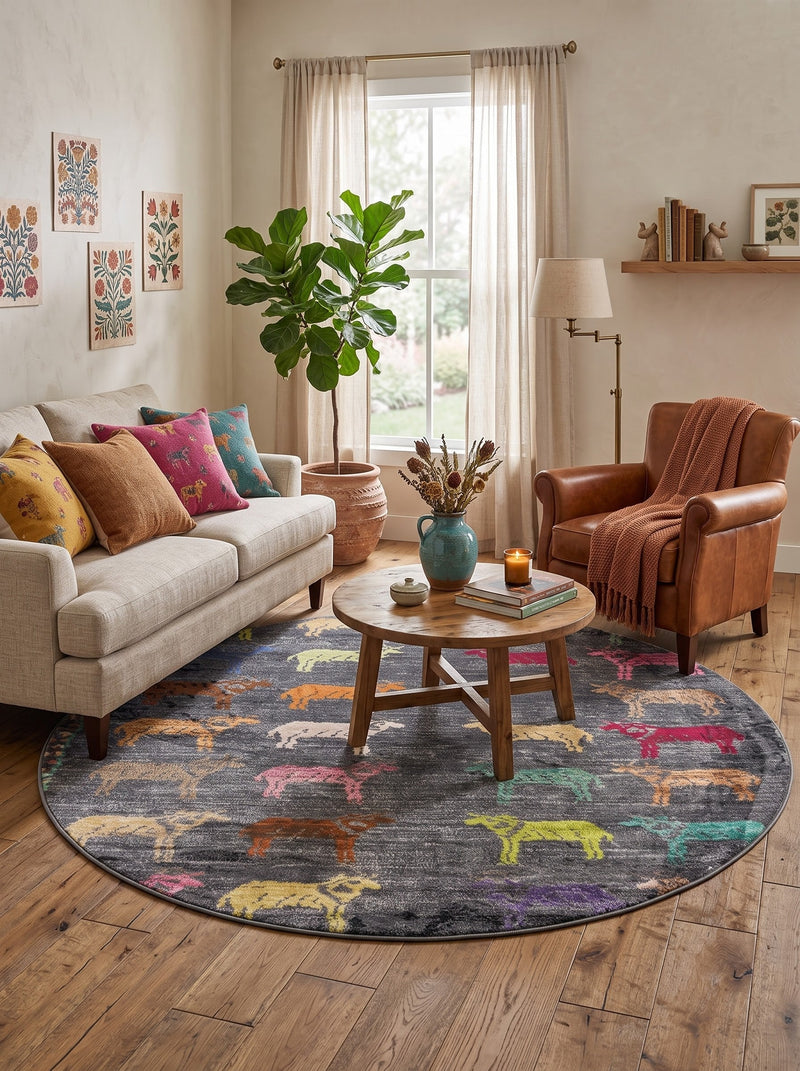 7' Round Area Rug