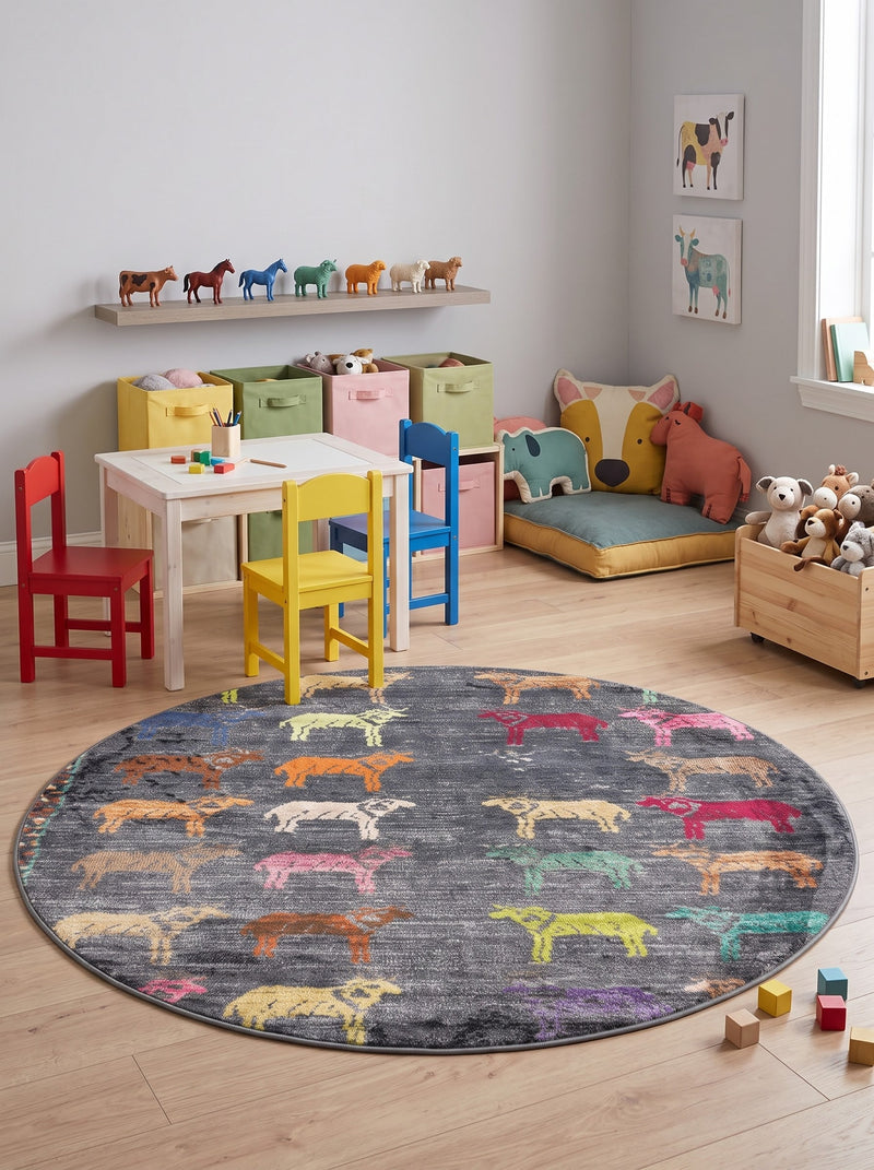 7' Round Area Rug