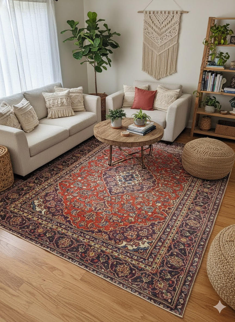 8' x 10' Rectangle Multi Color Medallion Traditional Area Rug