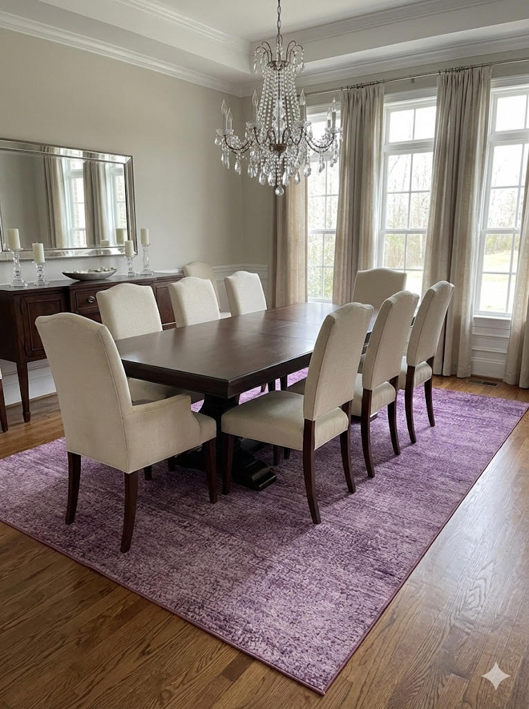 8' x 12' Purple Super-Soft ModernStain-Resistant Area Rug