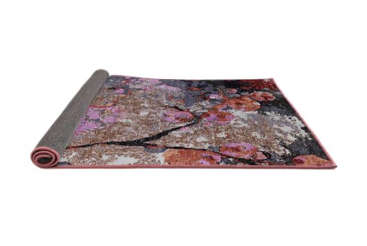 6' x 9' Mid-Century Modern Pink Oriental Area Rug