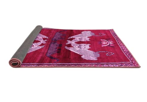 2' x 5' Pink Animal Pink Traditional Runner Rug