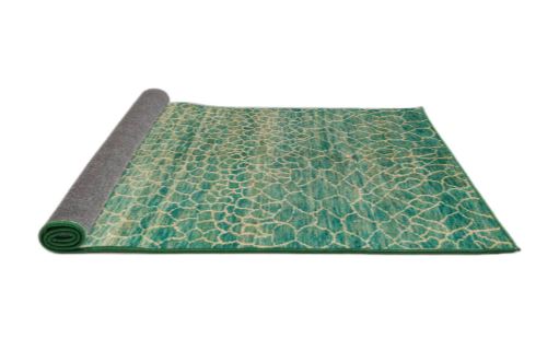 2' x 5' Runner Rug Abstract Dark Sea Green Modern Rug