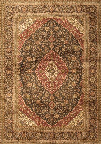 2' x 5' Runner Rug Persian Brown Traditional Rug