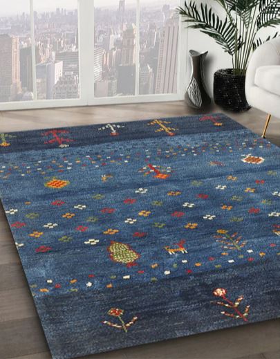 2' x 5' Runner Rug Contemporary Dark Blue Grey Blue Modern Area Rug