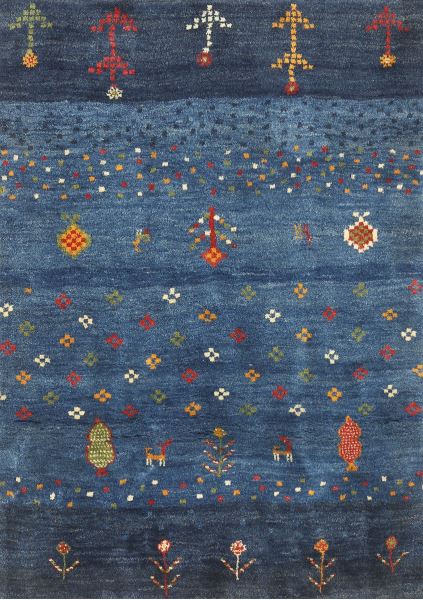 2' x 5' Runner Rug Contemporary Dark Blue Grey Blue Modern Area Rug