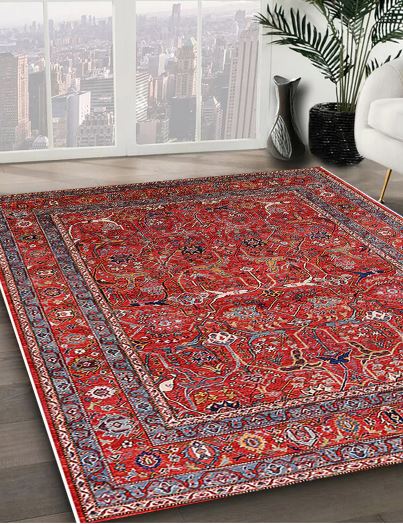 3' x 5' Mid-Century Modern Rose Purple Oriental Area Rug