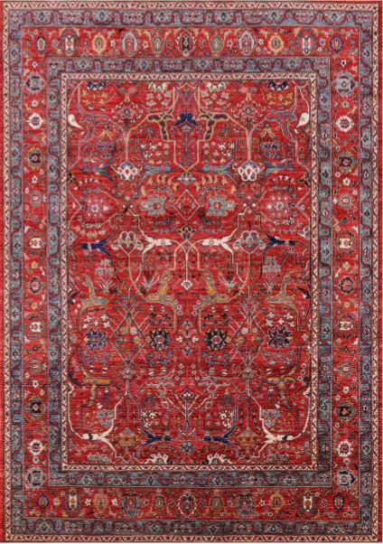 3' x 5' Mid-Century Modern Rose Purple Oriental Area Rug