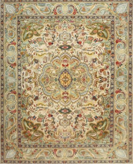 4' x 6' Traditional Light Brown Persian Area Rug