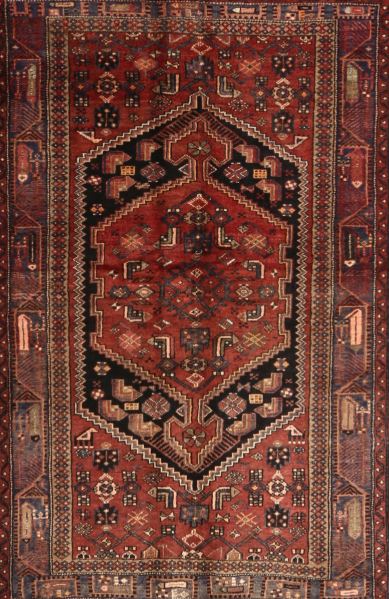 Size 2x5 Runner Saffron Red Traditional Persian Rug