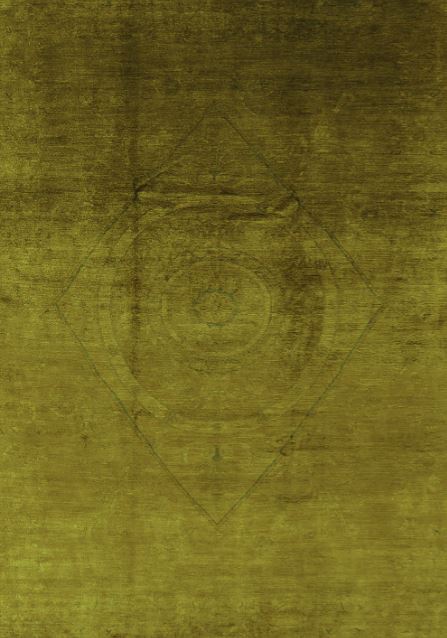 5' x 7' Green Machine Washable Oriental Industrial Area Rug