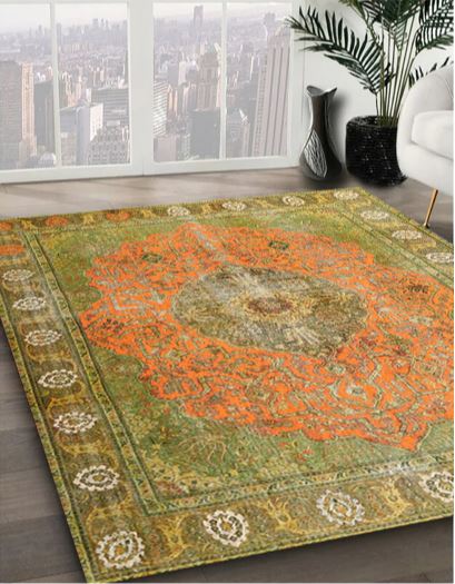 3' x 5' Gold Traditional Persian Area Rug