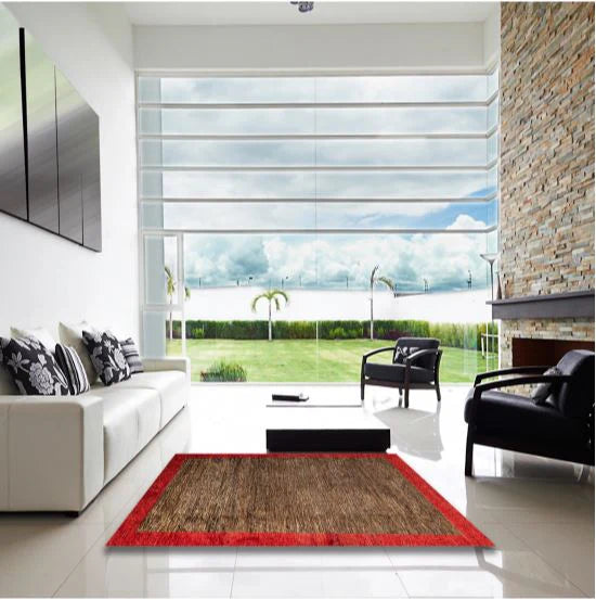 5x8 Light Brown Machine Washable Abstract Area Rug