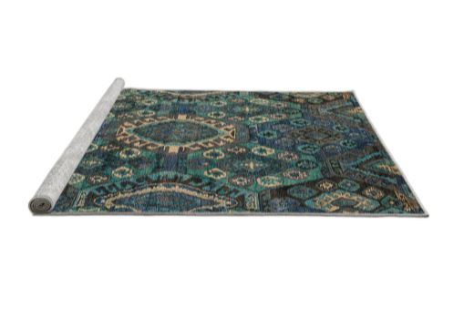 4x6 Dark Gray Black Machine Washable Abstract Area Rug