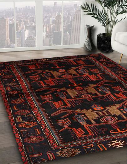 4x6 Brown Animal Traditional Super Soft Cloud Area Rug