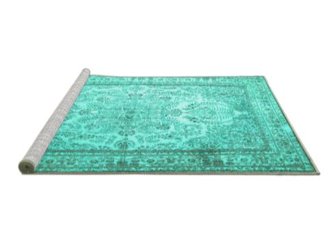 5x8 Turquoise Machine Washable Persian Traditional Area Rug