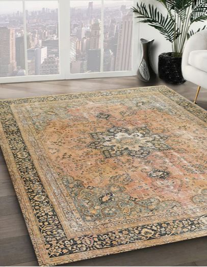 4x6 Dark Gold Brown Traditional Persian Super Soft Area Rug