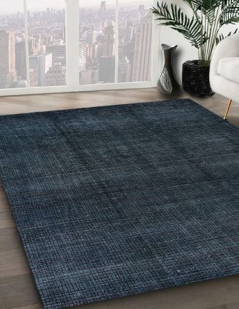 6x9 Deep Teal Green Machine Washable Abstract Area Rug