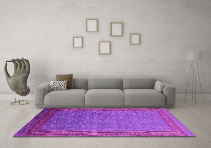 6x9 Pink Machine Washable Oriental Industrial Area Rug