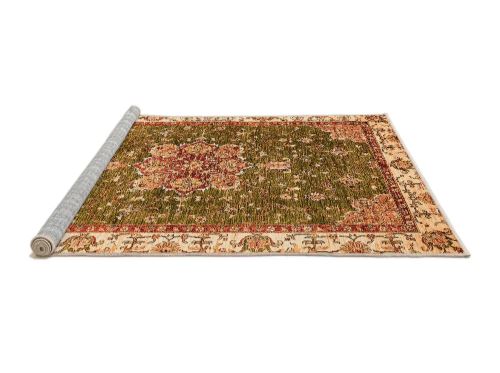 3x5 Orange Machine Washable Abstract Modern Rug