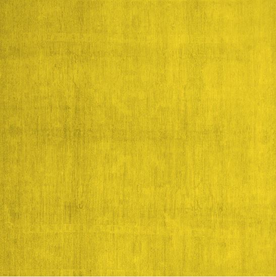 Square 3ft Yellow Machine Washable Oriental Modern Rug