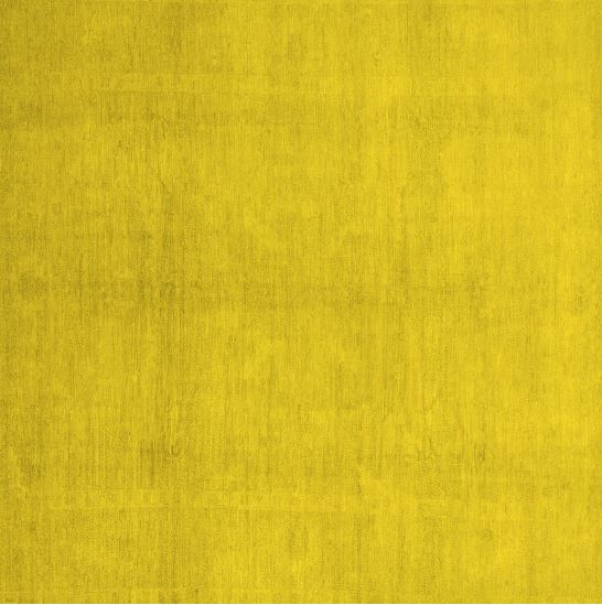 Square 4ft Yellow Machine Washable Oriental Modern Rug