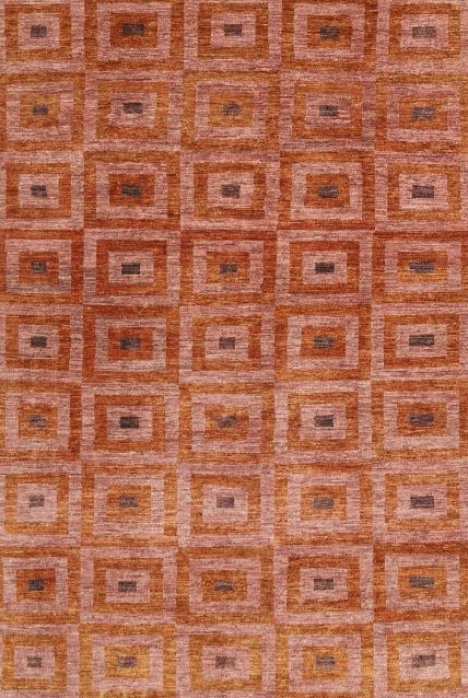 3x5 Fire Red Machine Washable Contemporary Rug