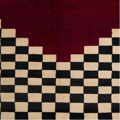 8x10 Abstract Dark Almond Brown Modern Rug