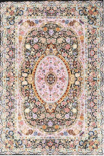 Size 7' x 9' Traditional Brown Medallion Area Rug