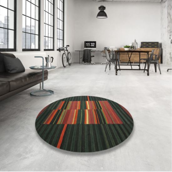 Size 6' x 9' Contemporary Army Green Modern Area Rug