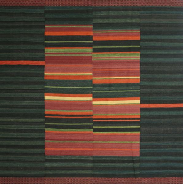 Size 6' x 9' Contemporary Army Green Modern Area Rug