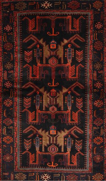 6' x 9' Traditional Bakers Brown Animal Area Rug