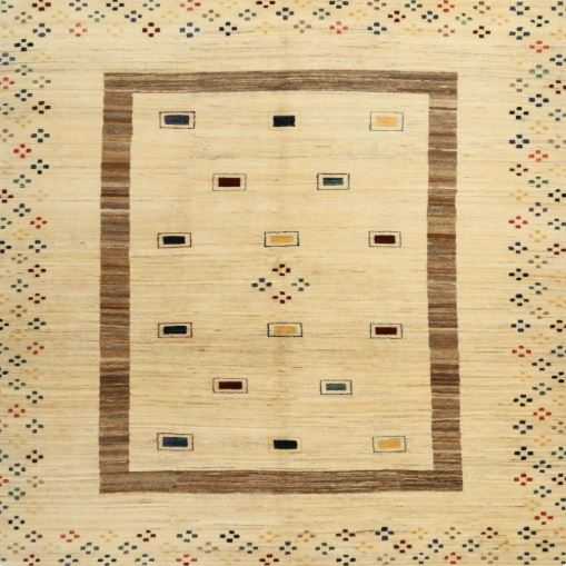 8'x8' Square Indoor Square Contemporary Metallic Gold Solid Area Rugs
