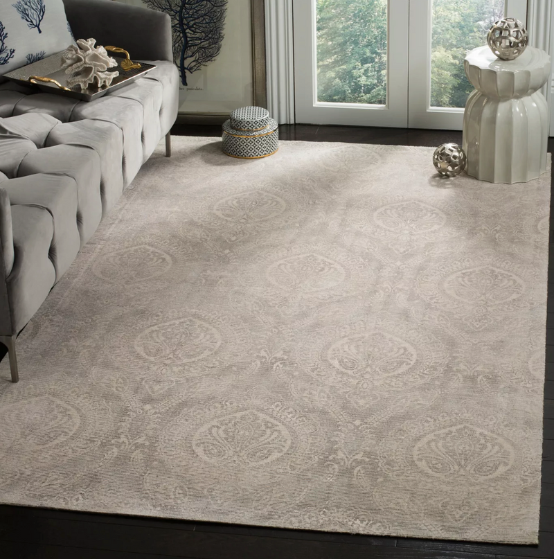 5'x8' Taupe/Ivory Paisley Handmade Area Rug - Safavieh
