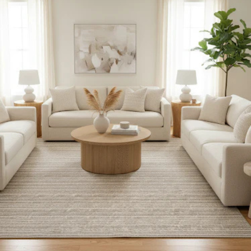 8'x10' Large Gorgeous Ivory & Cream Ultra Soft Micro Shag Area Rug