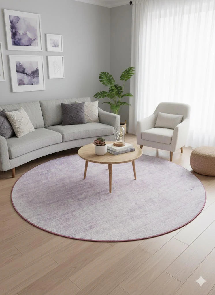 7' Round Washable Area Rug